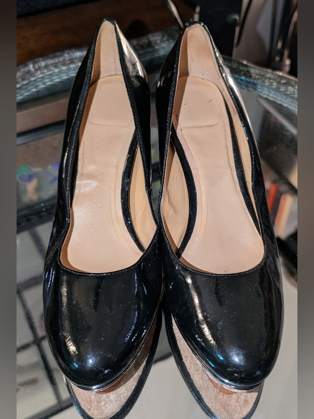 Cole Haan Nike Air Black Patent Leather Heels